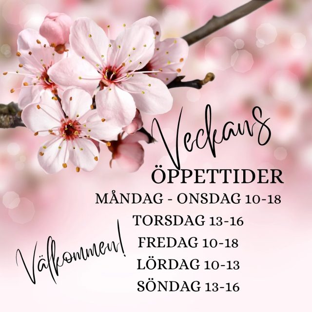 Vi har öppet hela veckan, bara en lite kortare dag på Torsdag när det är Kristi himmelsfärdsdag 💕

På Söndag är det också sista söndagen som vi har öppet för denna våren, så ses vi på Söndagar i September igen 🤭

Varmt Välkommen! 💕

#presentshopenkinnarp #skoshopenkinnarp

Varmt Välkommna!