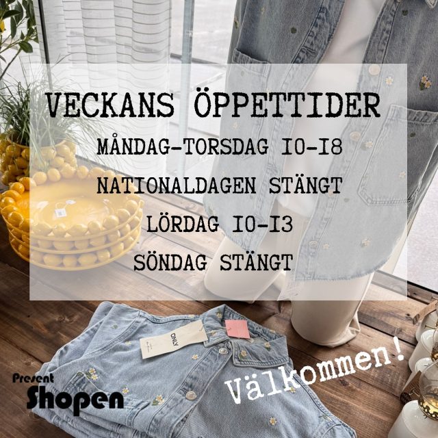 Dom röda dagarna avlöser varandra och denna veckan har vi stängt på Fredag men dom andra dagarna ses vi som vanligt 🤗🇸🇪

#presentshopenkinnarp #skoshopenkinnarp