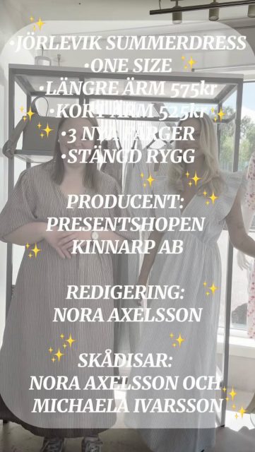 Så fort vi fick hem paketet så kände vi att detta var ett solklart lördagstips - eftersom vi vet att ni älskar denna klänningen lika mycket som vi🥹🌟

Öppet 10-13 idag🛍️ Ses vi?🩷

#presentshopenkinnarp #skoshopenkinnarp