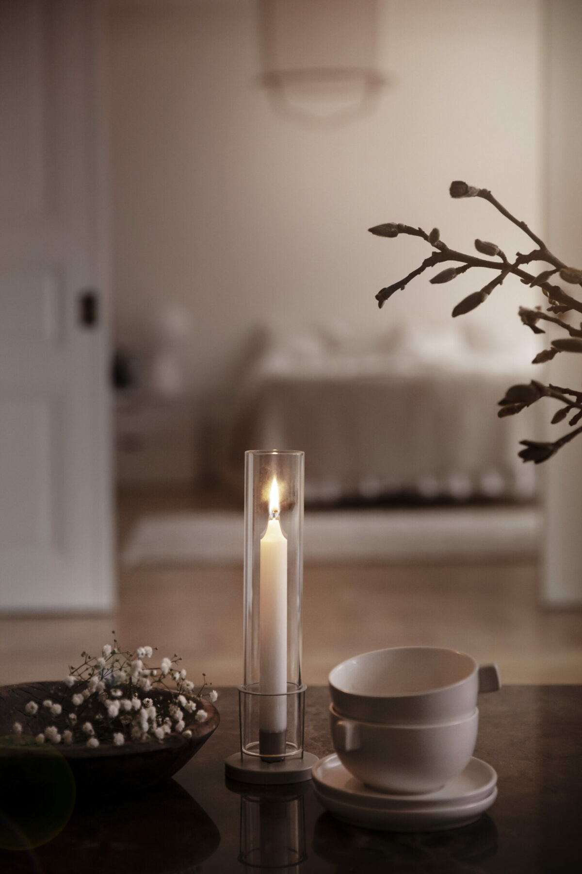 Ljusstake Beige