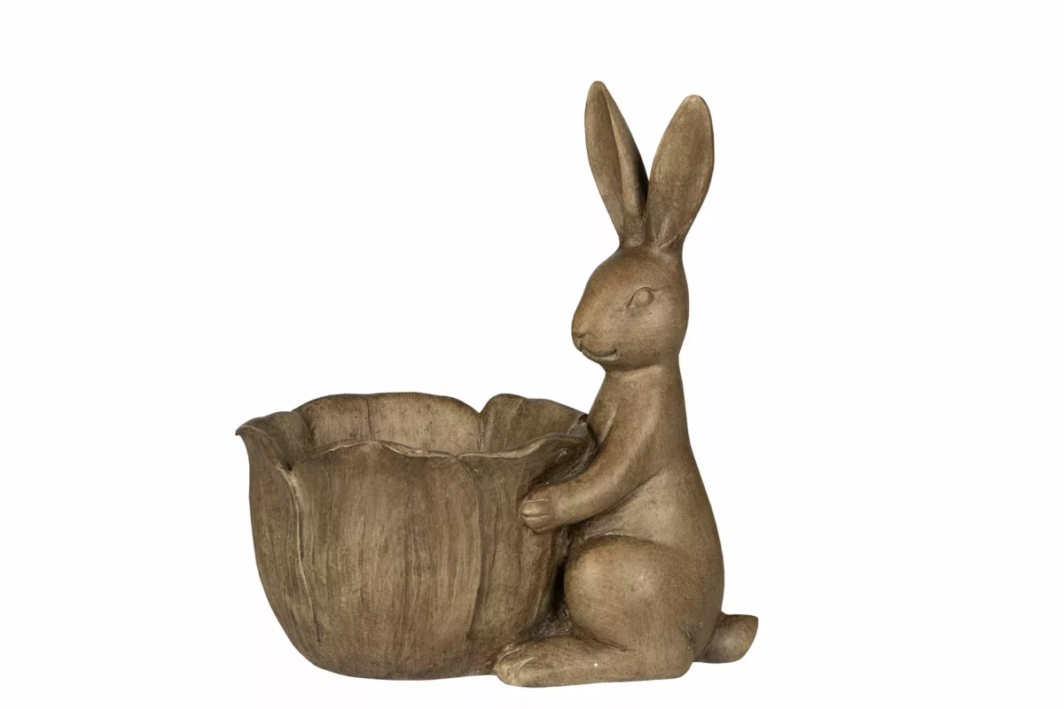 Sittande Hare med skål