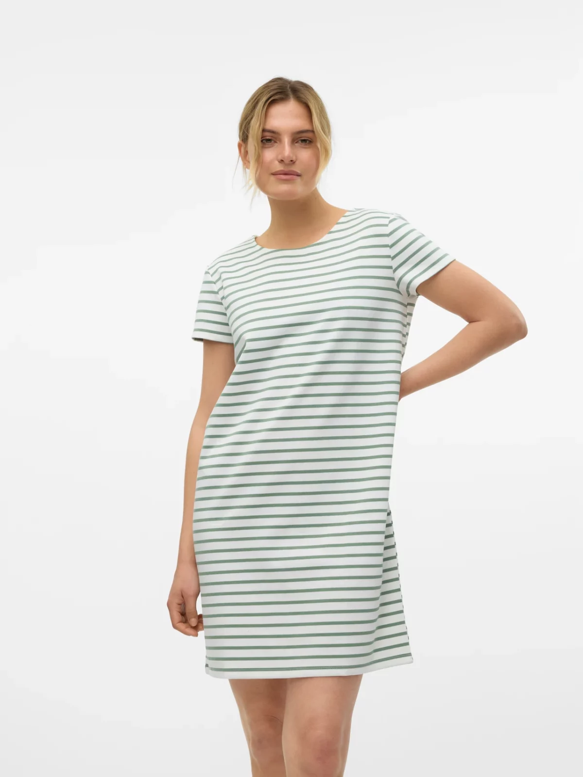 VMABBY SS SHORT ZIP DRESS Hedge Green - Bild 2