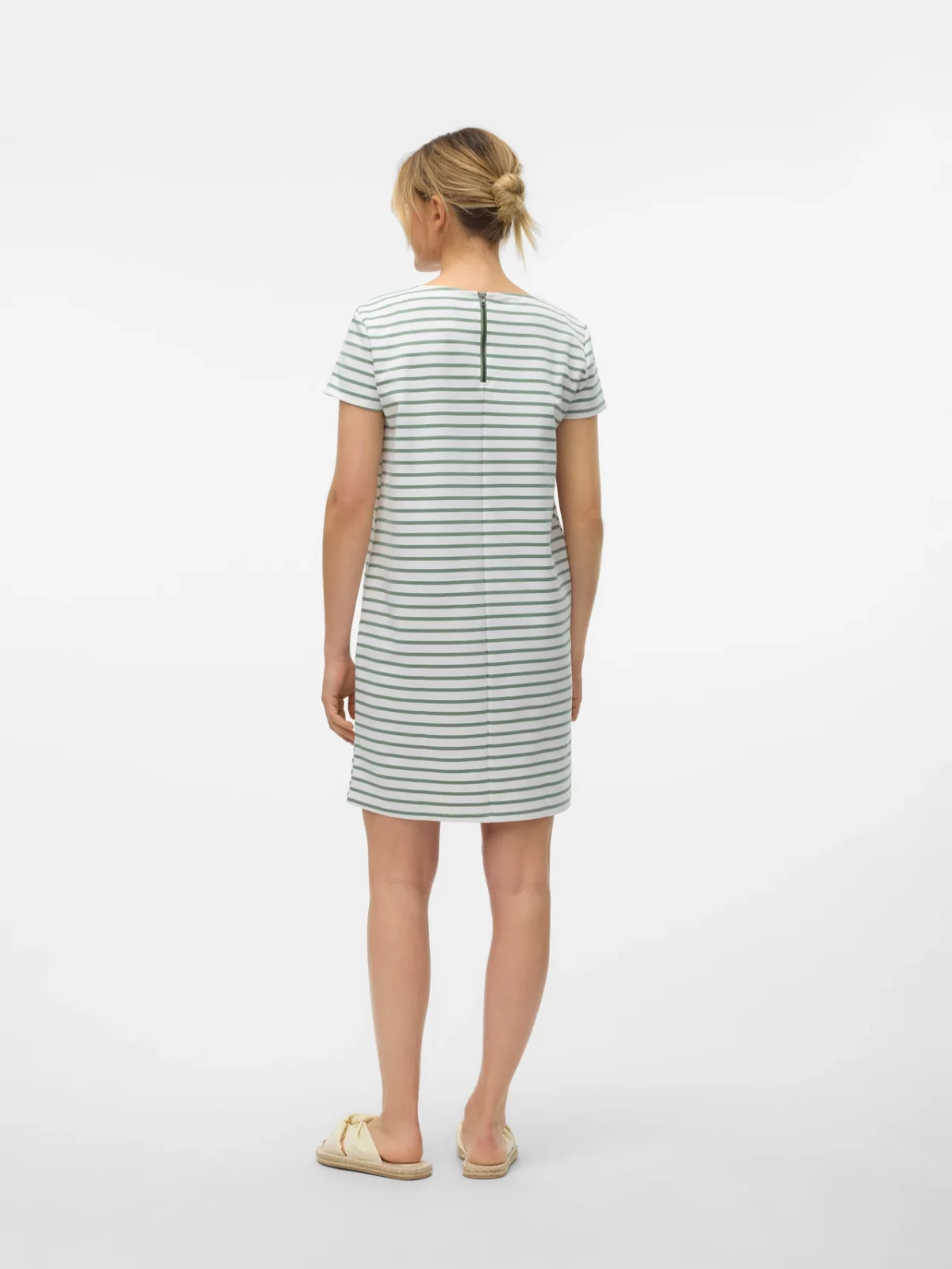 VMABBY SS SHORT ZIP DRESS Hedge Green - Bild 3