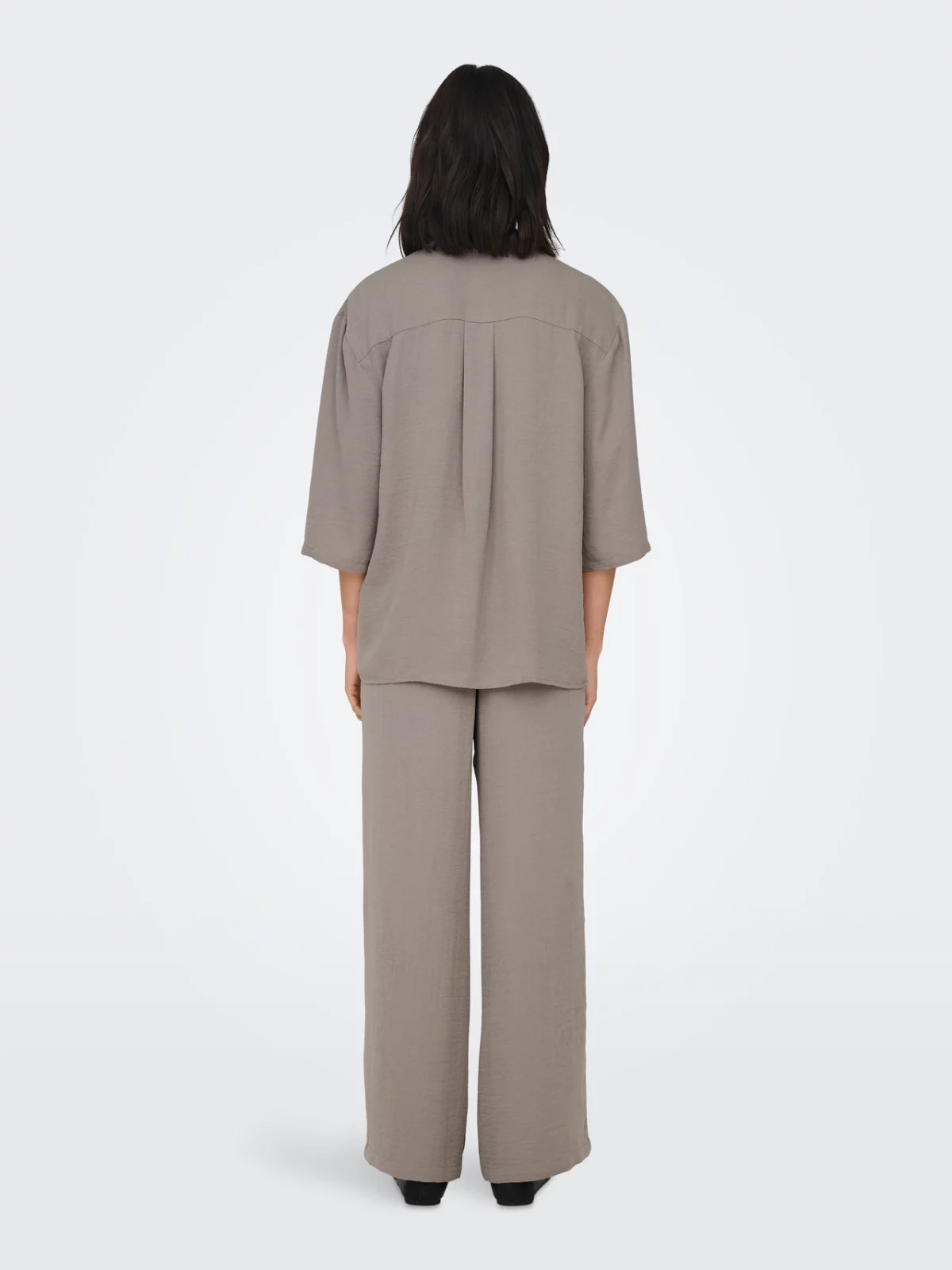 JDYDIVYA LIFE 3/4 LOOSE SHIRT Driftwood