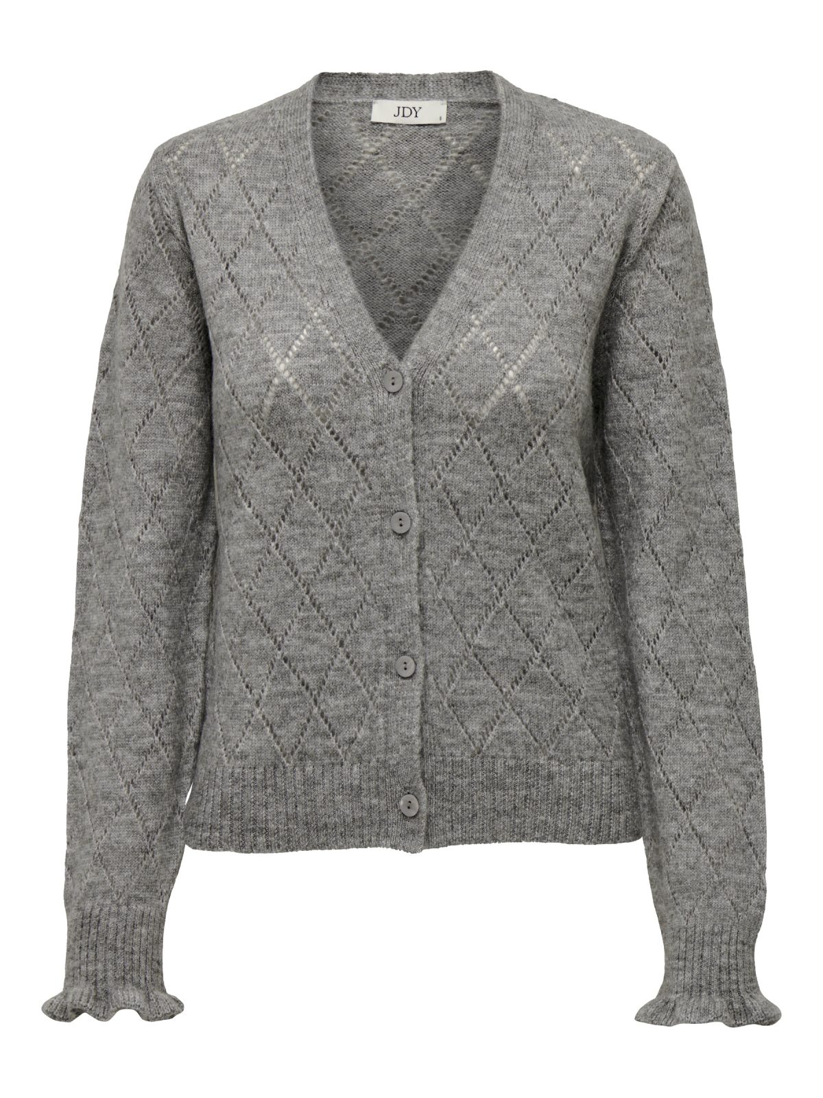 JDYLETTY L/S V-NECK CARDIGAN Light Grey Melange