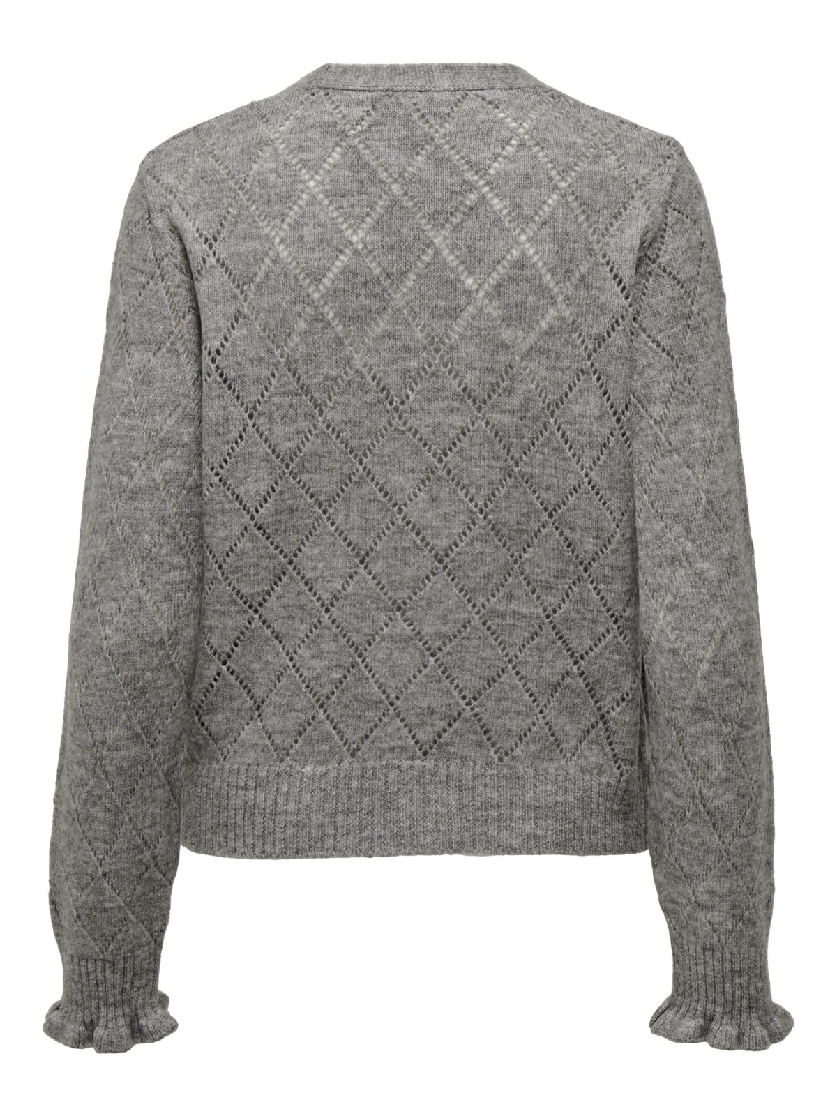 JDYLETTY L/S V-NECK CARDIGAN Light Grey Melange