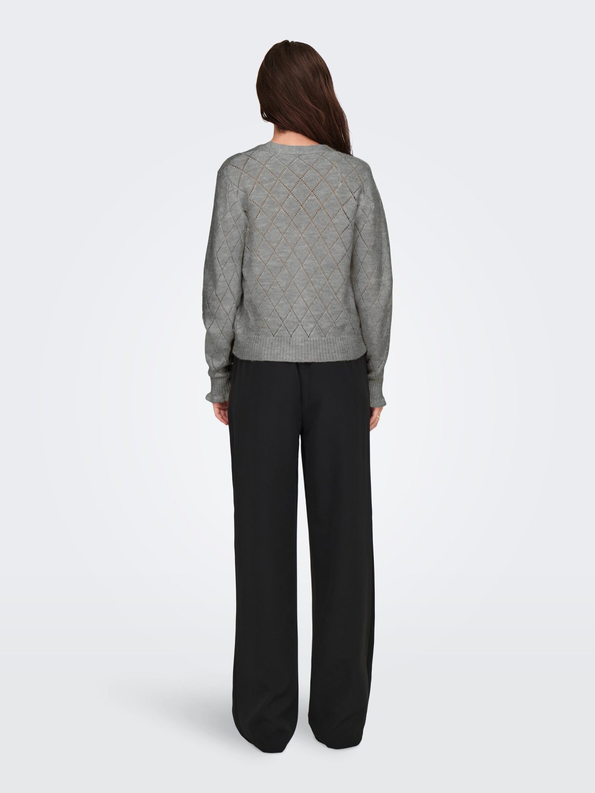 JDYLETTY L/S V-NECK CARDIGAN Light Grey Melange