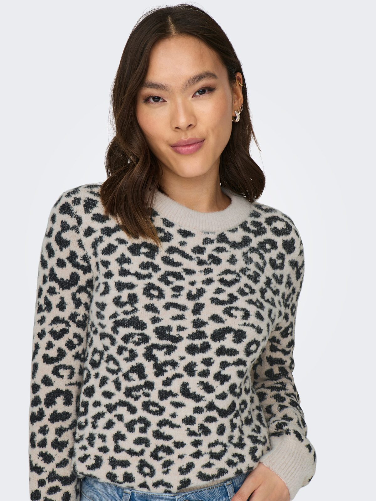 JDYLORRAINE ANIMAL L/S PULLOVER Cement Leopard - Bild 5