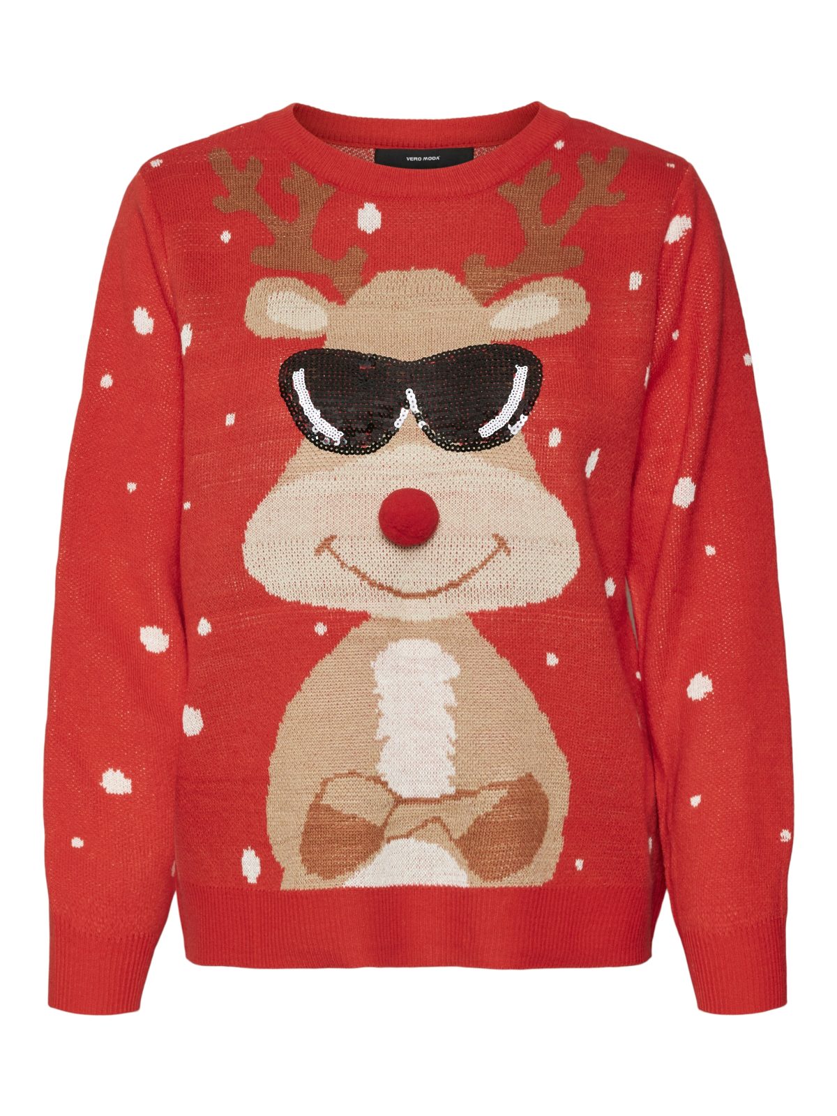 VMNEWTINSEL LS O-NECK BLOUSE XMAS Chinese Red