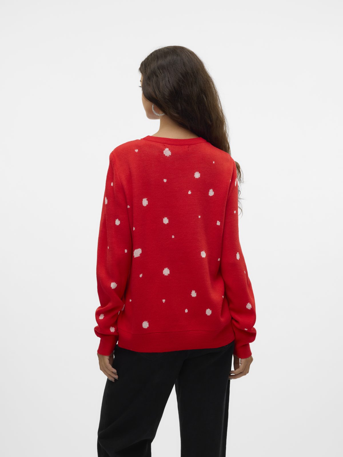 VMNEWTINSEL LS O-NECK BLOUSE XMAS Chinese Red - Bild 3