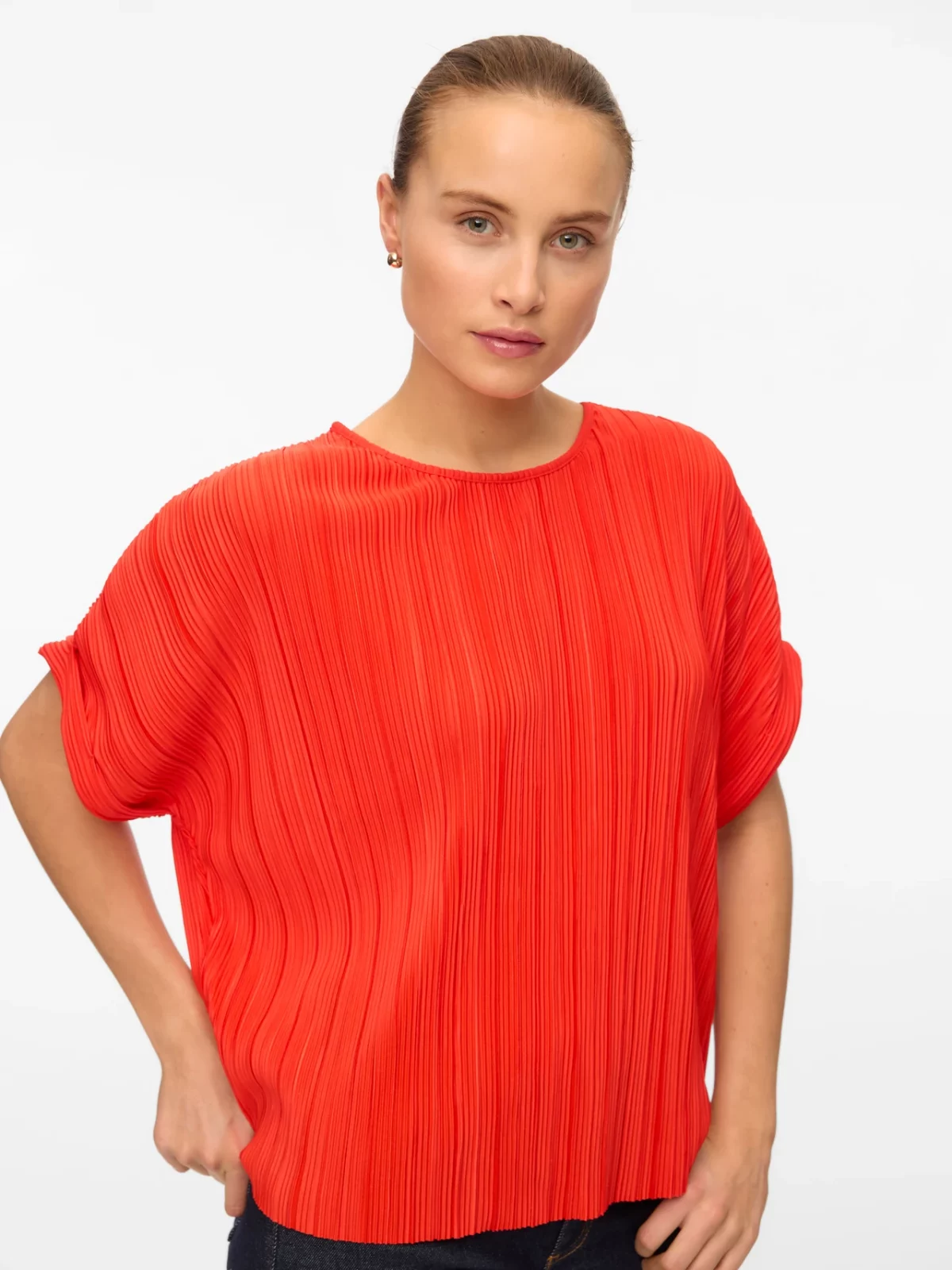 VMAURORA SS O-NECK T-SHIRT Fiery Red - Bild 4