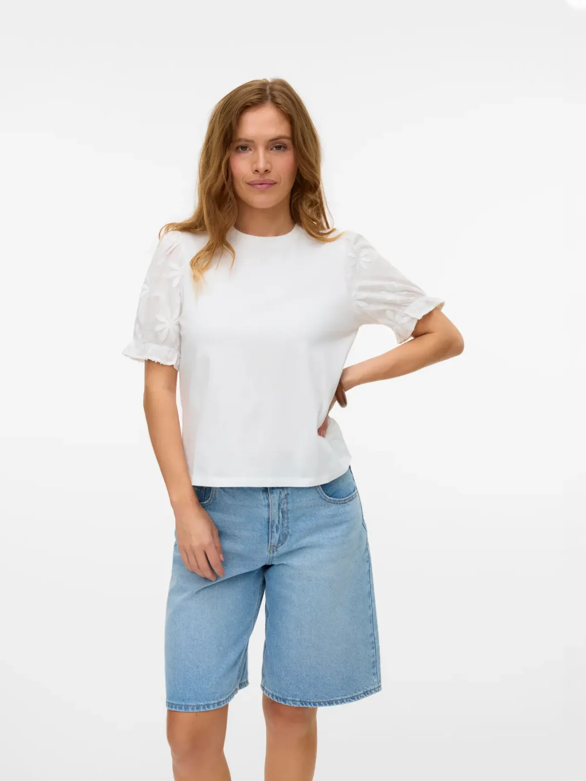 VMSENNA SS SLEEVE TOP Snow White