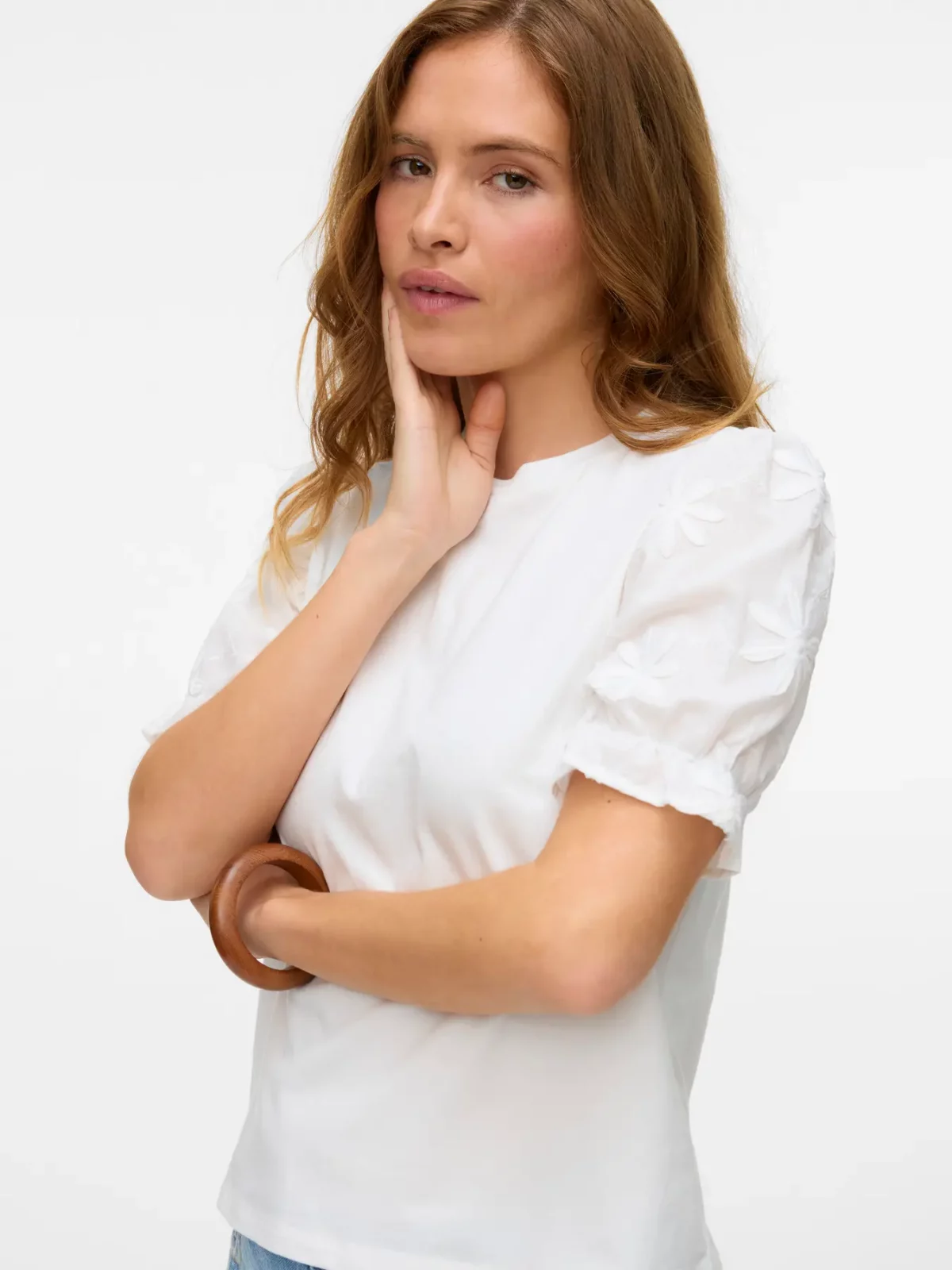 VMSENNA SS SLEEVE TOP Snow White