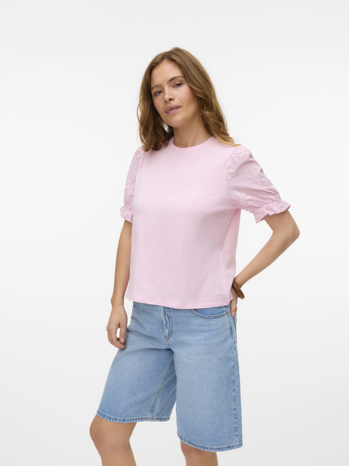 VMSENNA SS SLEEVE TOP Roseate Spoonbill