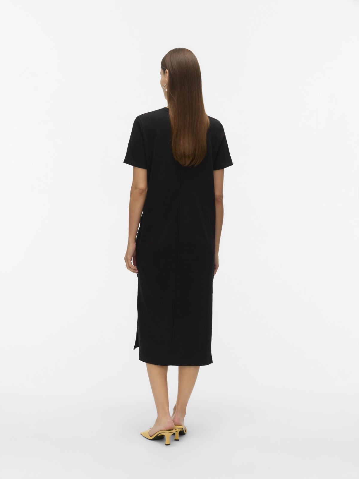 VMTASS SS O-NECK 7/8 DRESS Black