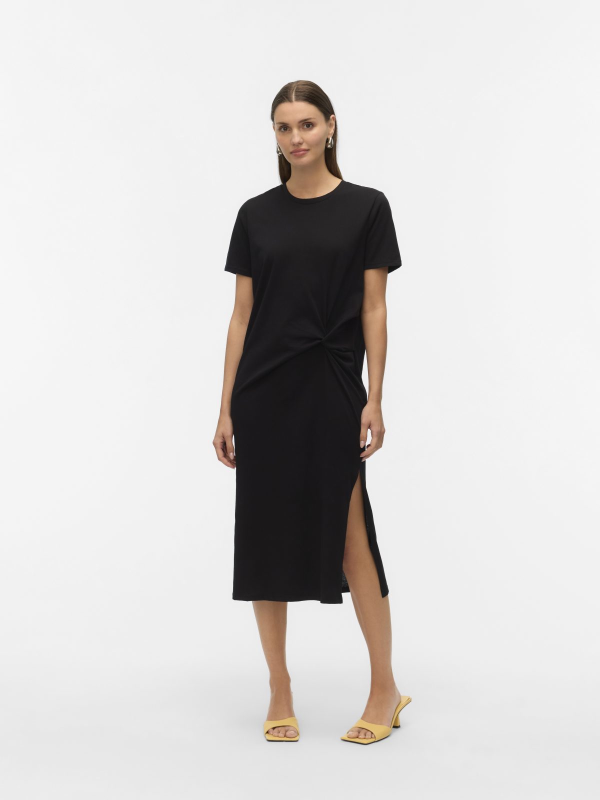 VMTASS SS O-NECK 7/8 DRESS Black