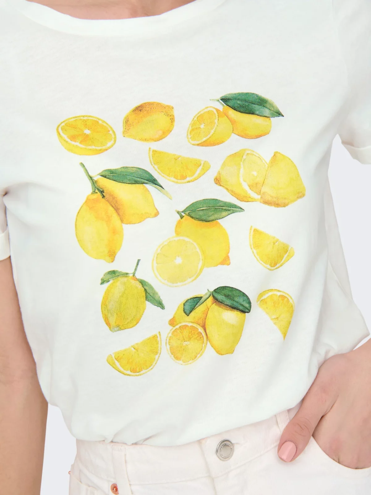 JDYKITTY S/S PRINT TOP Lemon