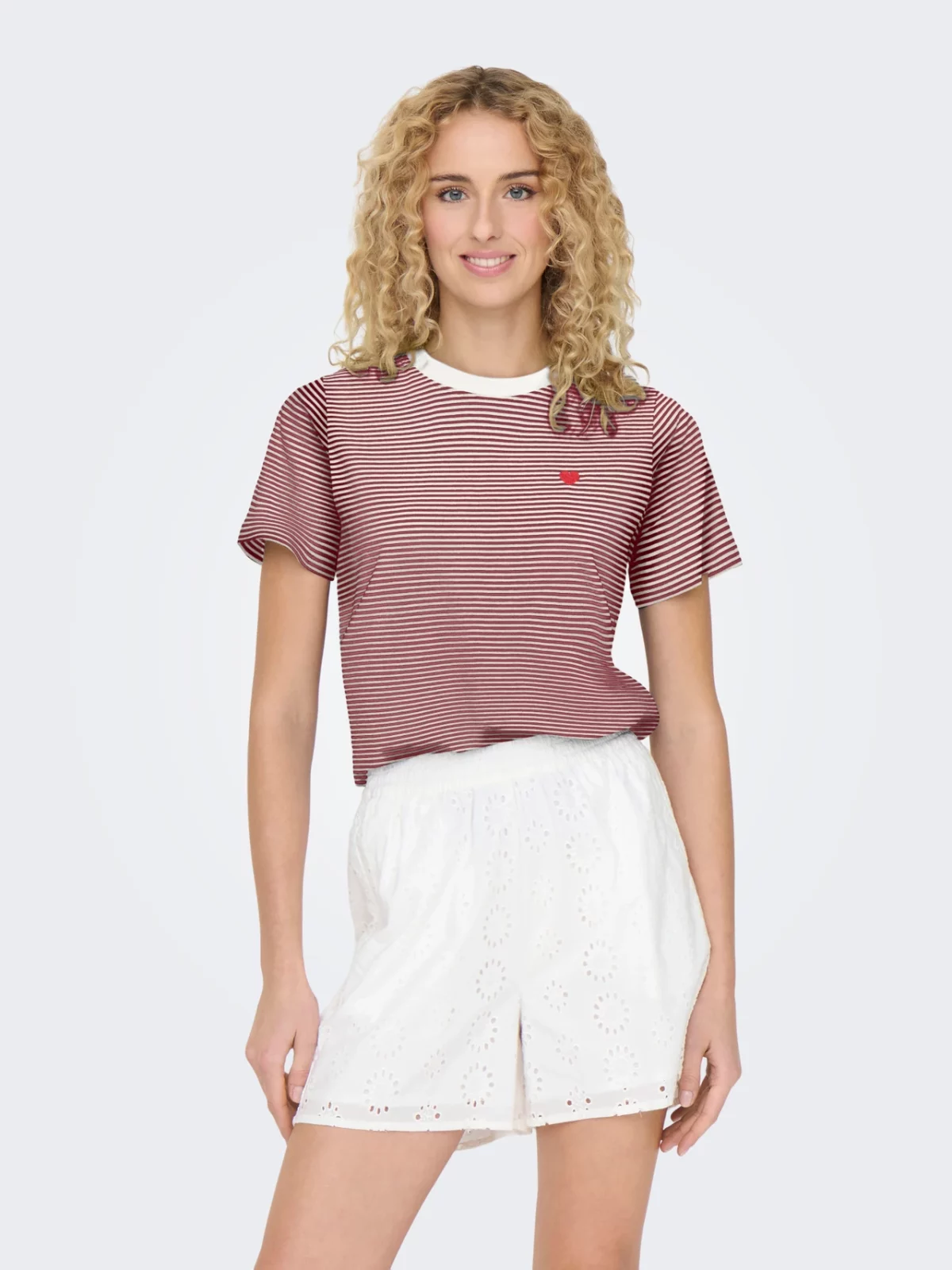 JDYPISA S/S PRINT TOP Cabernet