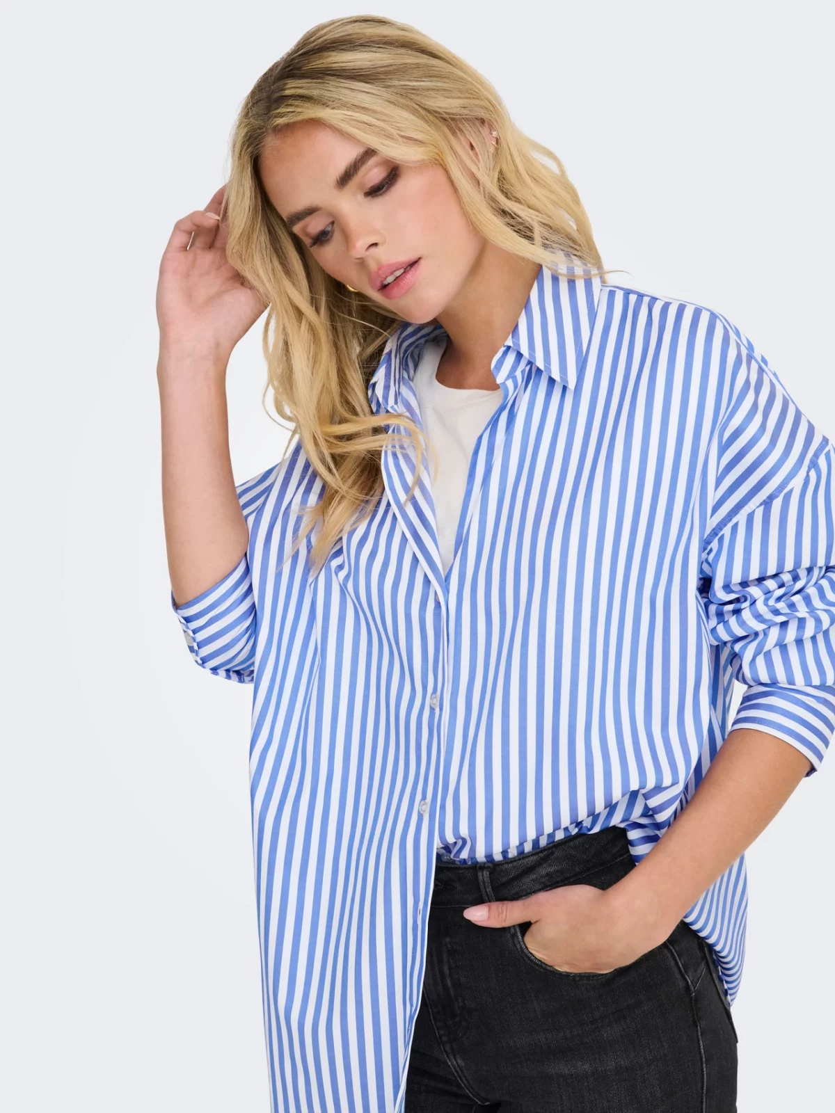 JDYVESPER L/S LOOSE SHIRT Cornflower Blue