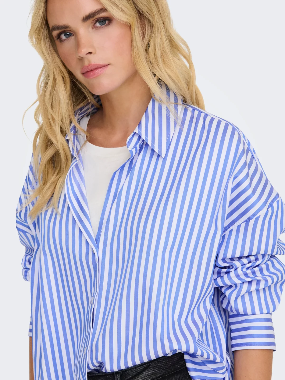 JDYVESPER L/S LOOSE SHIRT Cornflower Blue