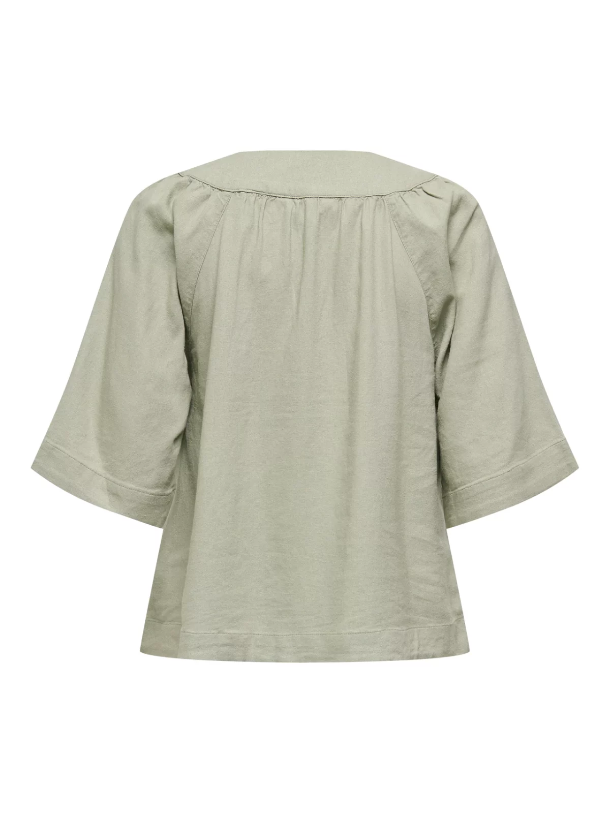 ONLCARO 2/4 V-NECK LINEN TOP Tea - Bild 2