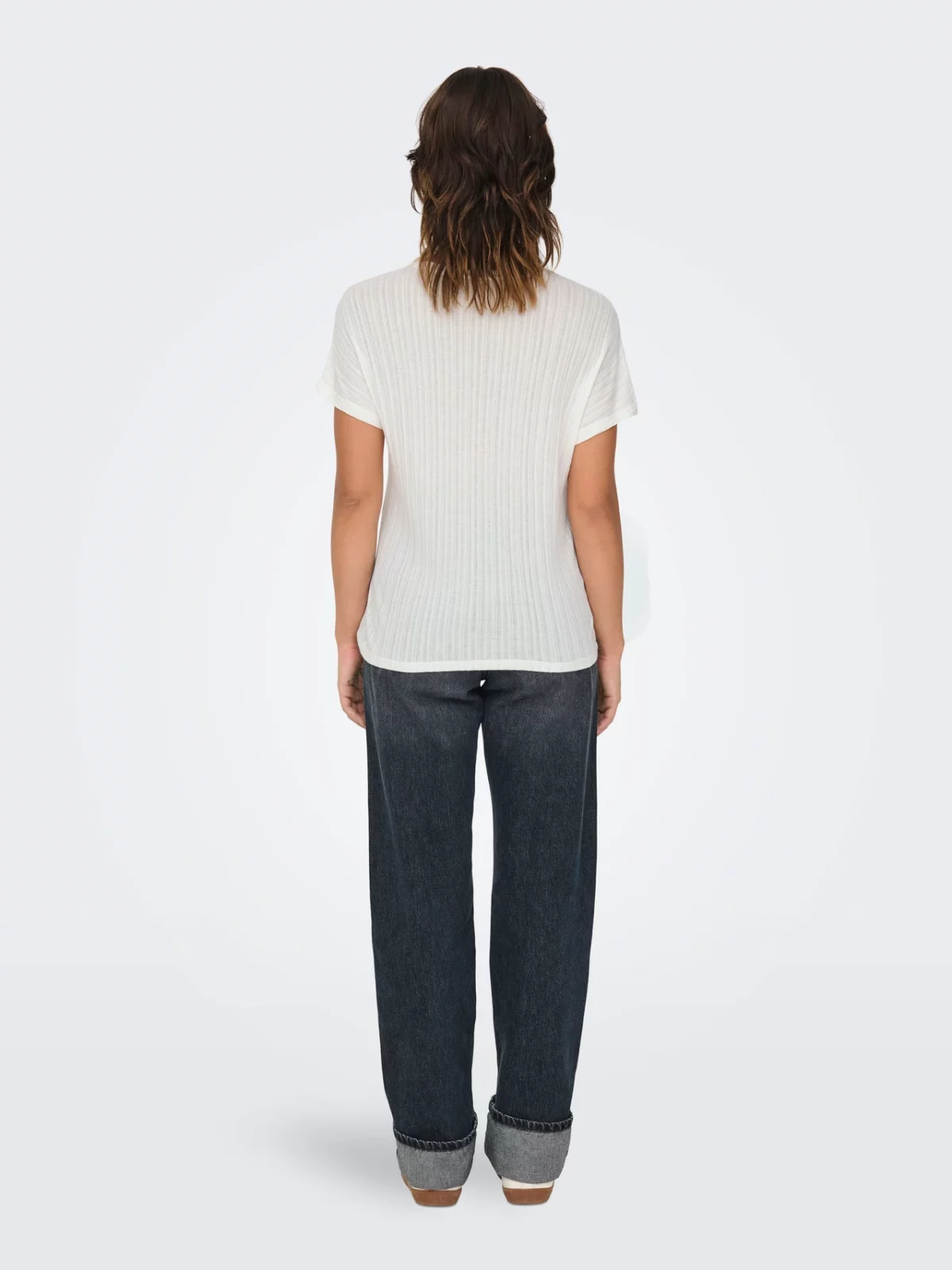 ONLIRINA S/S O-NECK TOP Cloud Dancer