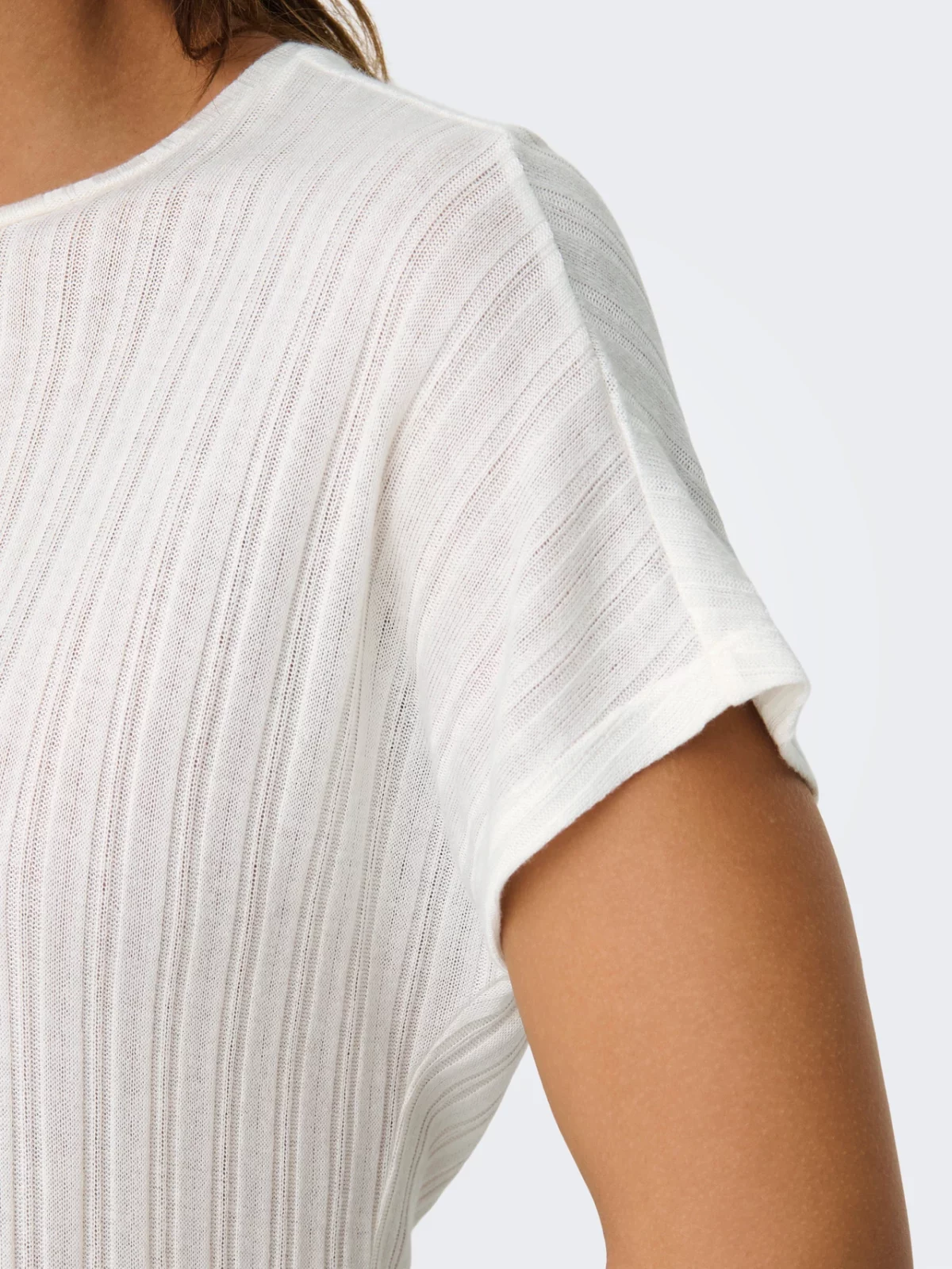 ONLIRINA S/S O-NECK TOP Cloud Dancer
