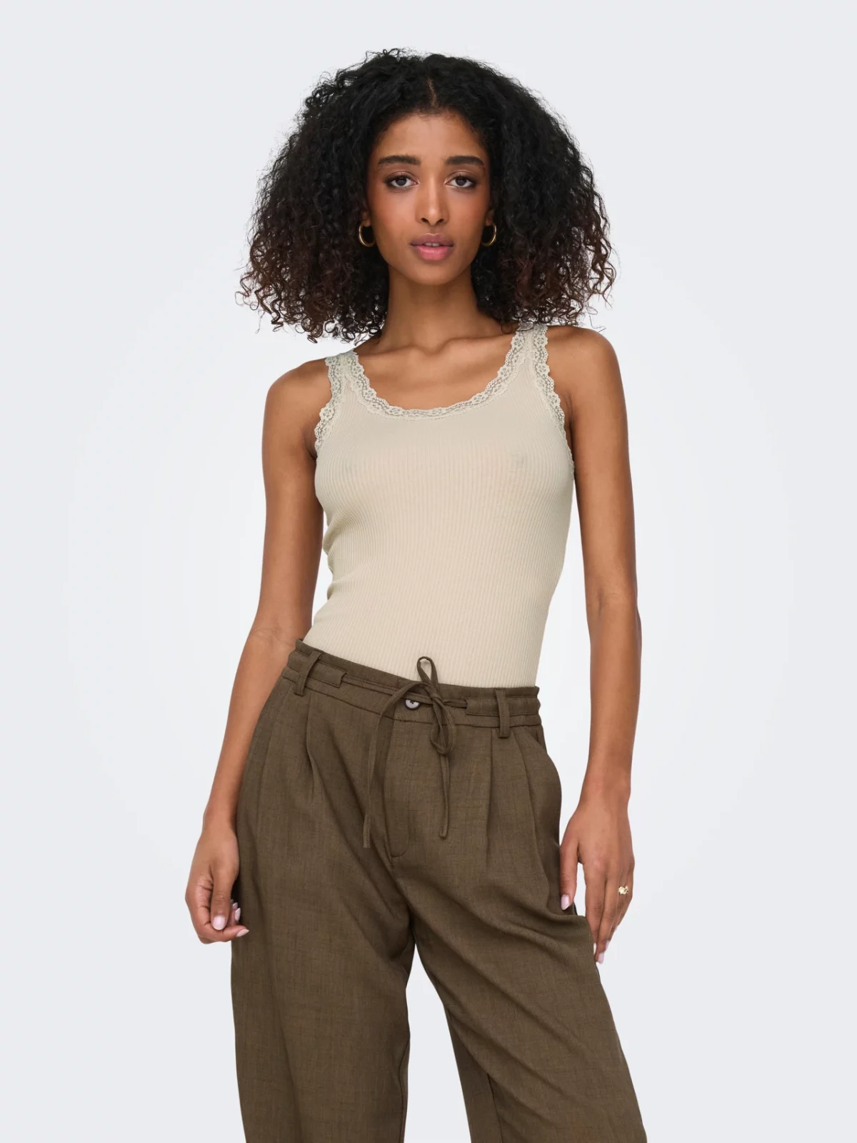 ONLSARA SHARAI LACE TANK TOP Peyote