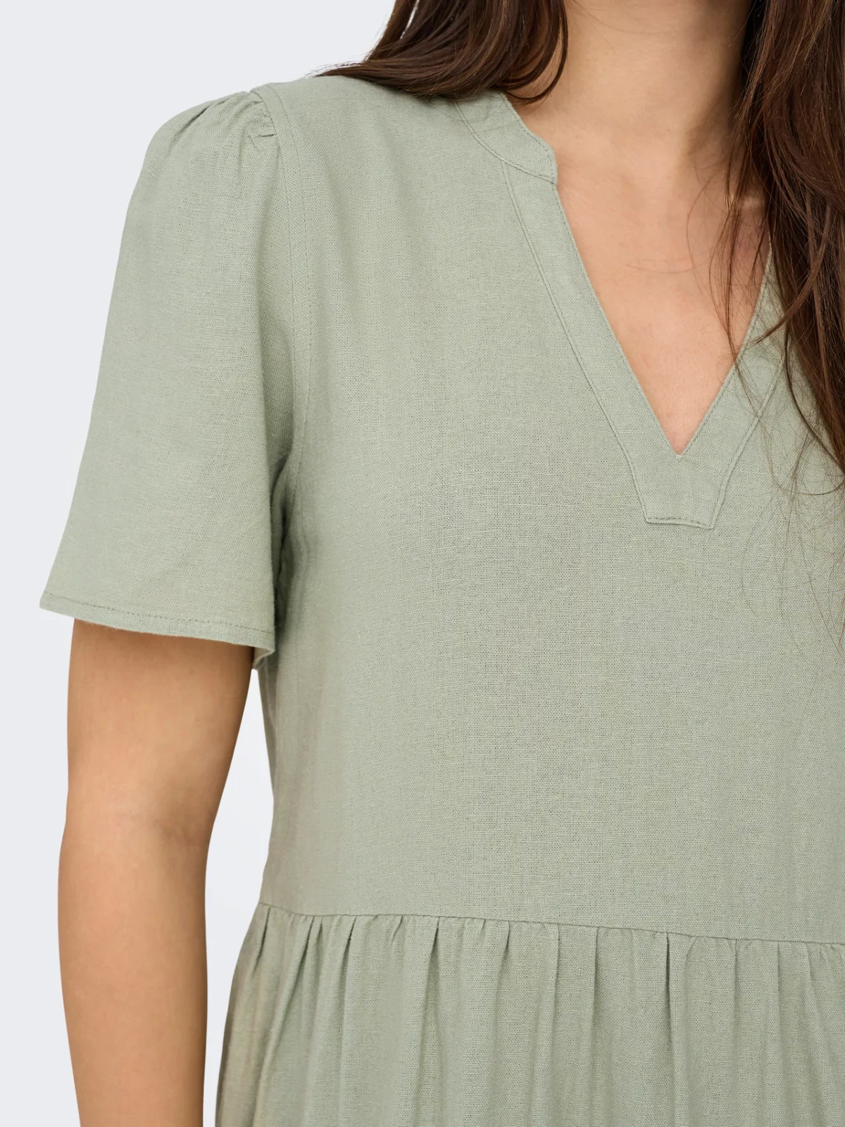 ONLTIRI-CARO S/S V-NECK DRESS Tea
