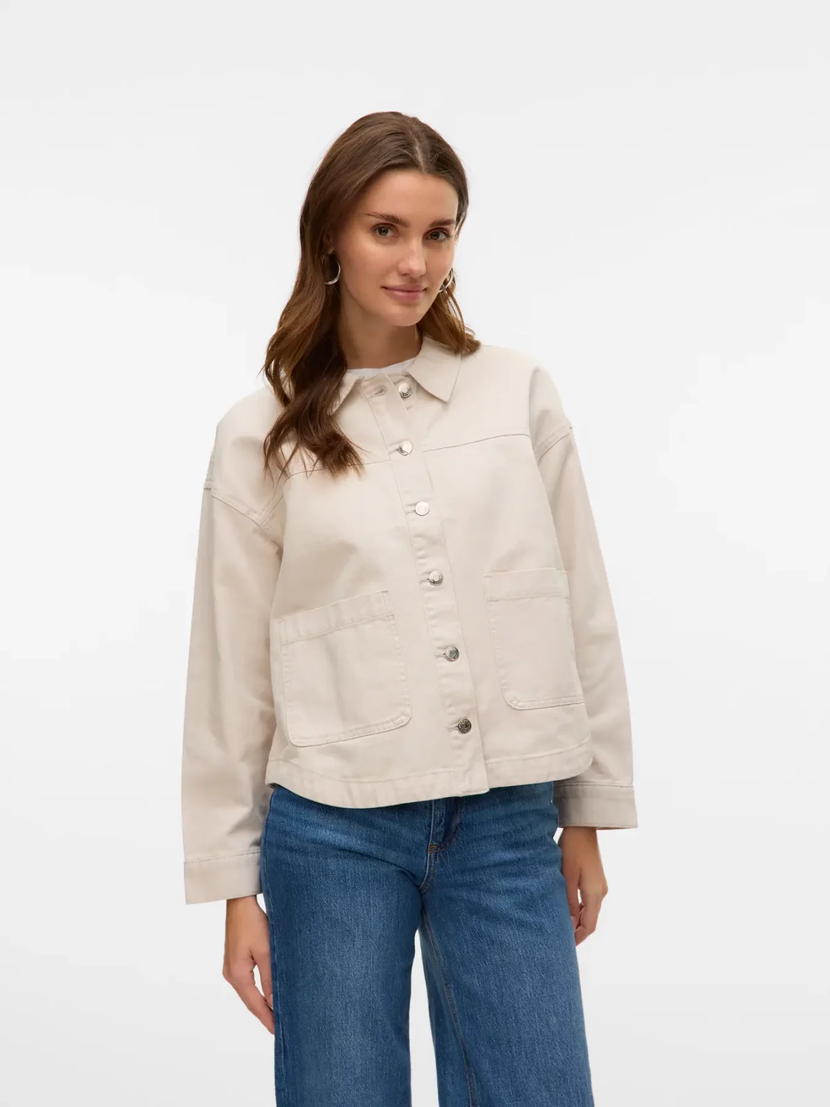 VMJAMIE LS DENIM SHACKET Birch