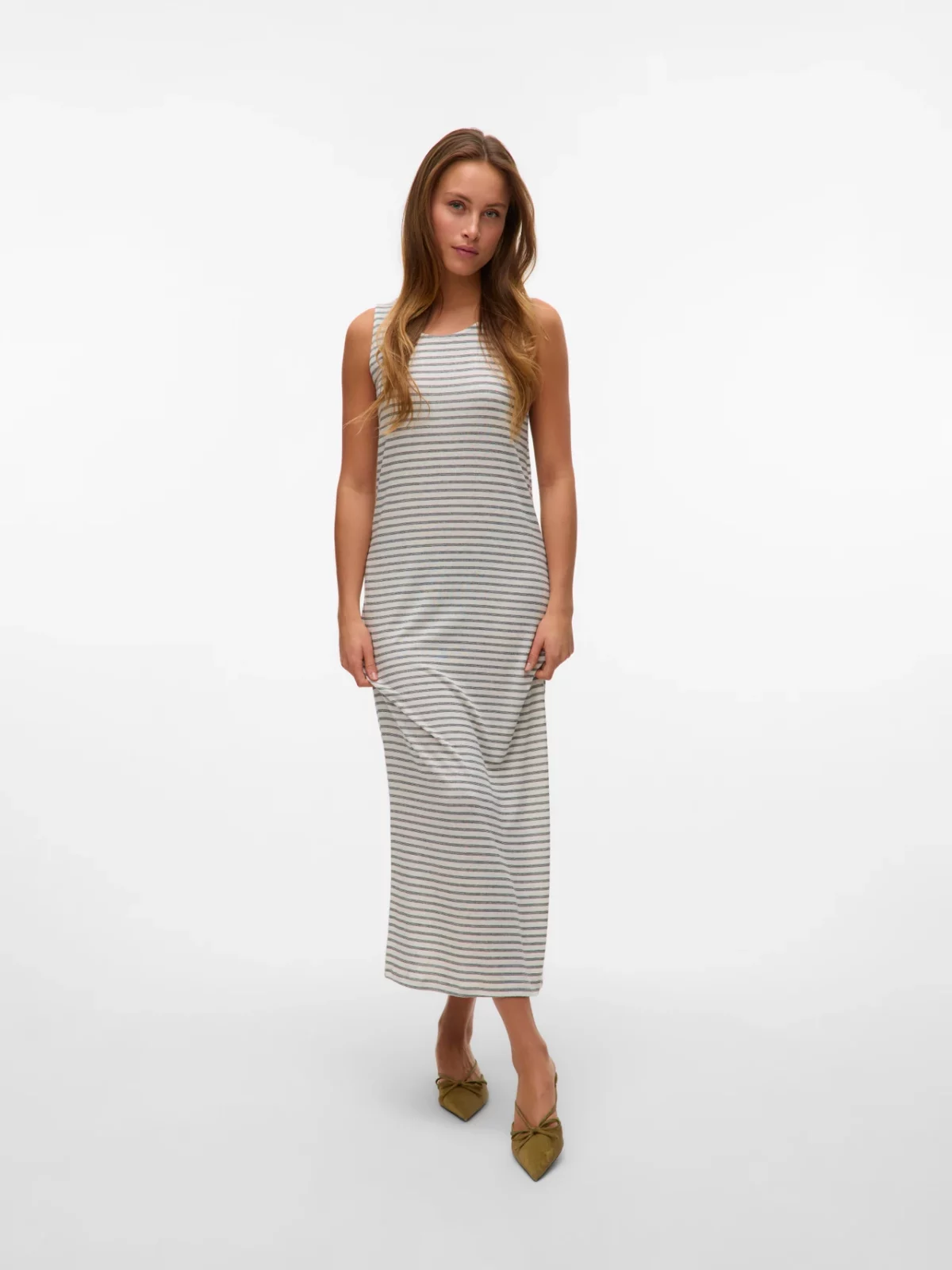 VMGINA SL 7/8 DRESS Oatmeal