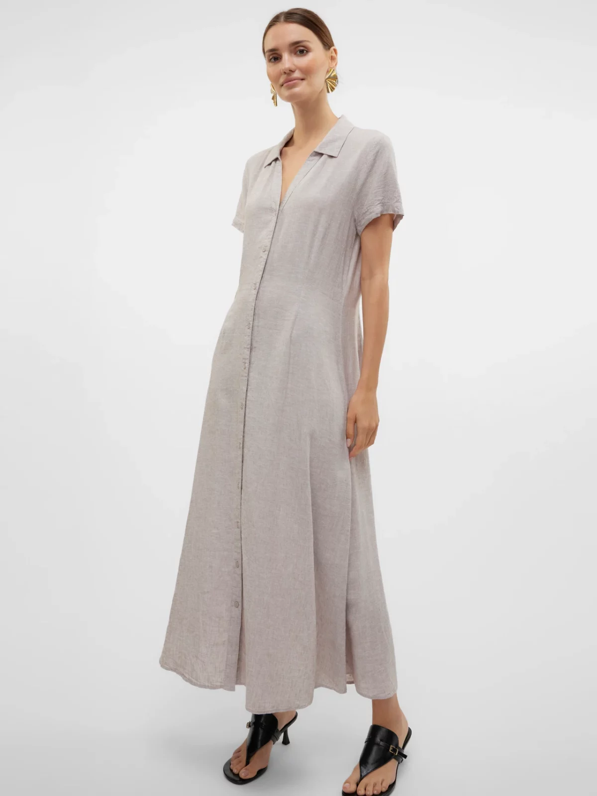 VMLINN SS 7/8 VOLUME DRESS Moon Rock