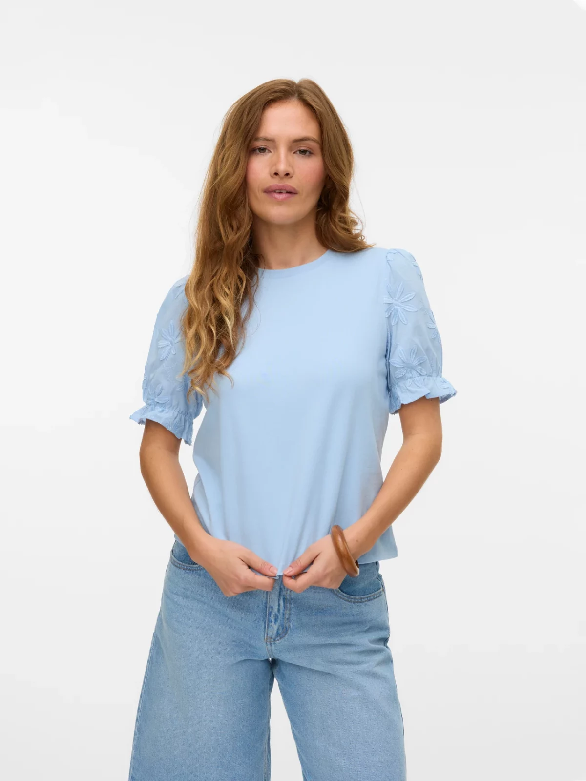 VMSENNA SS SLEEVE TOP Cashmere Blue