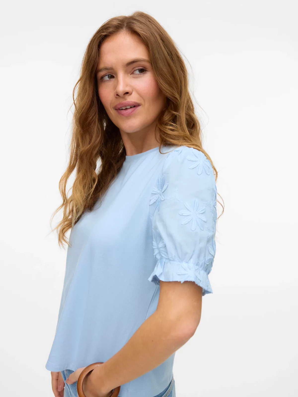 VMSENNA SS SLEEVE TOP Cashmere Blue