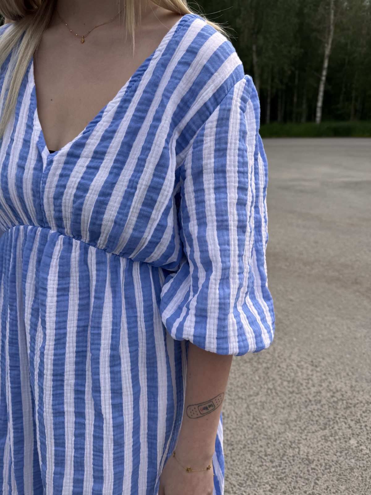 JÖRLEVIK SUMMERDRESS Striped Blue