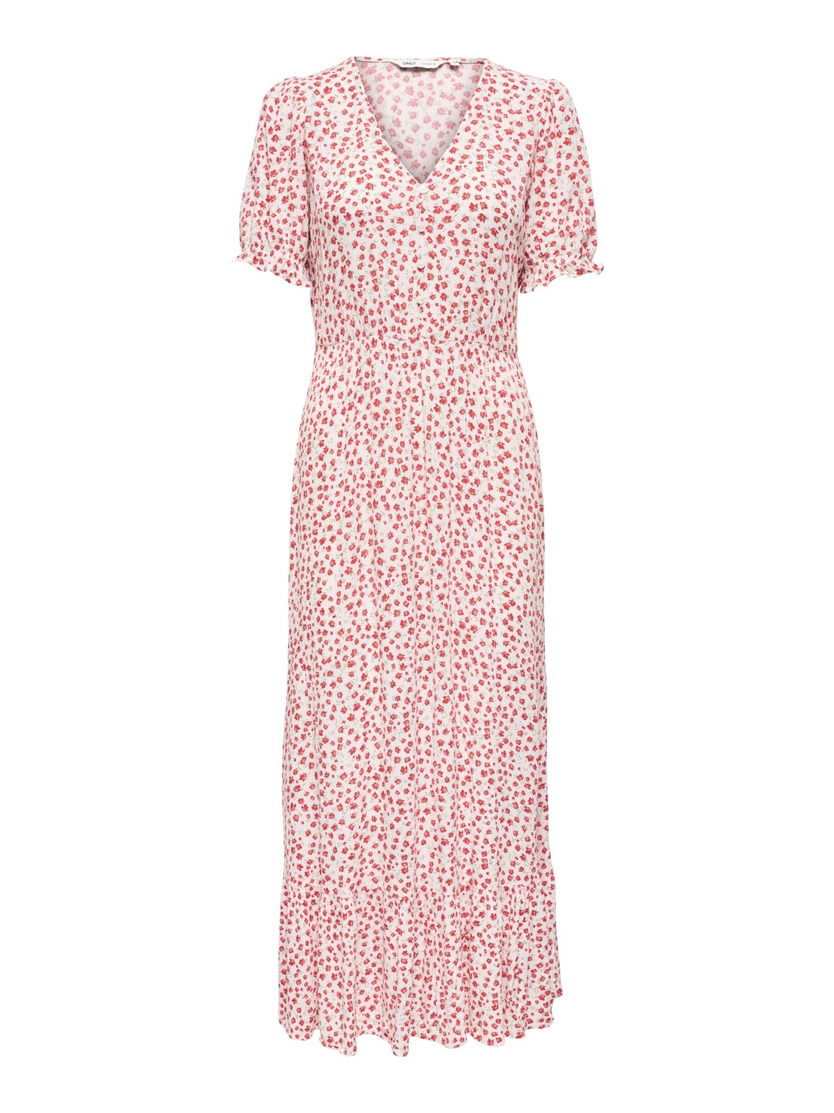 ONLCHIANTI S/S LONG DRESS Red Lucy Flower
