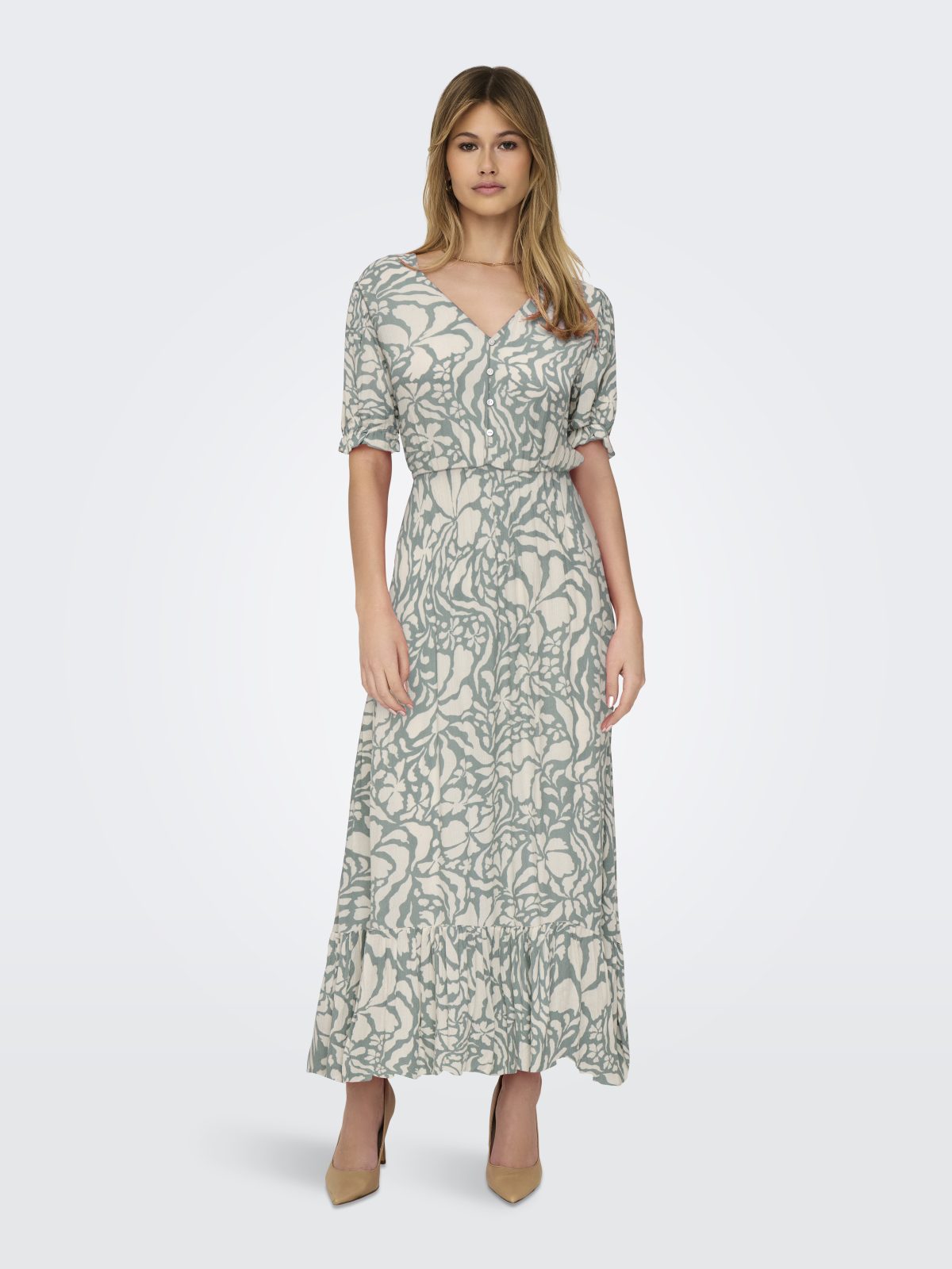 ONLCHIANTI S/S LONG DRESS Chinois Green