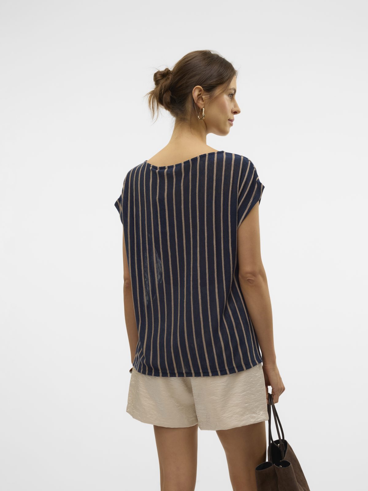 VMLANA SS BOAT NECK TOP Navy Blazer