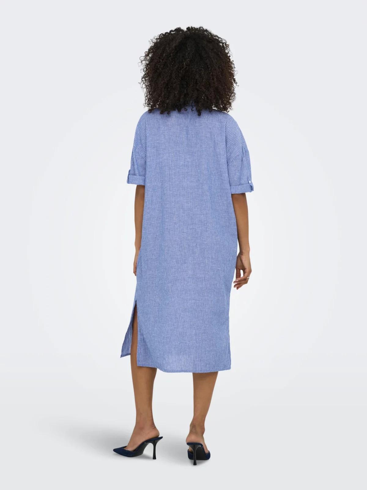 JDYMILA 2/4 LINEN MIDI DRESS Star Sapphire