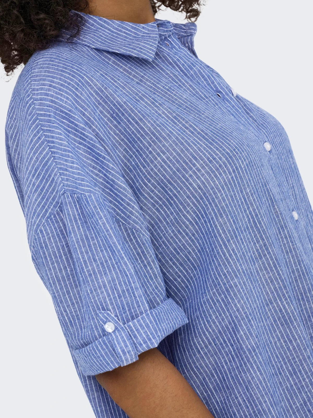 JDYMILA 2/4 LINEN MIDI DRESS Star Sapphire