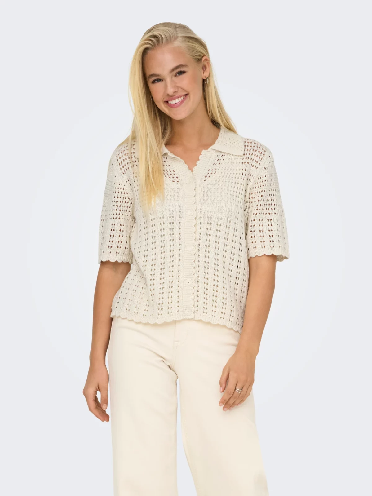 JDYROBIN 2/4 COLLAR CARDIGAN Birch - Bild 3