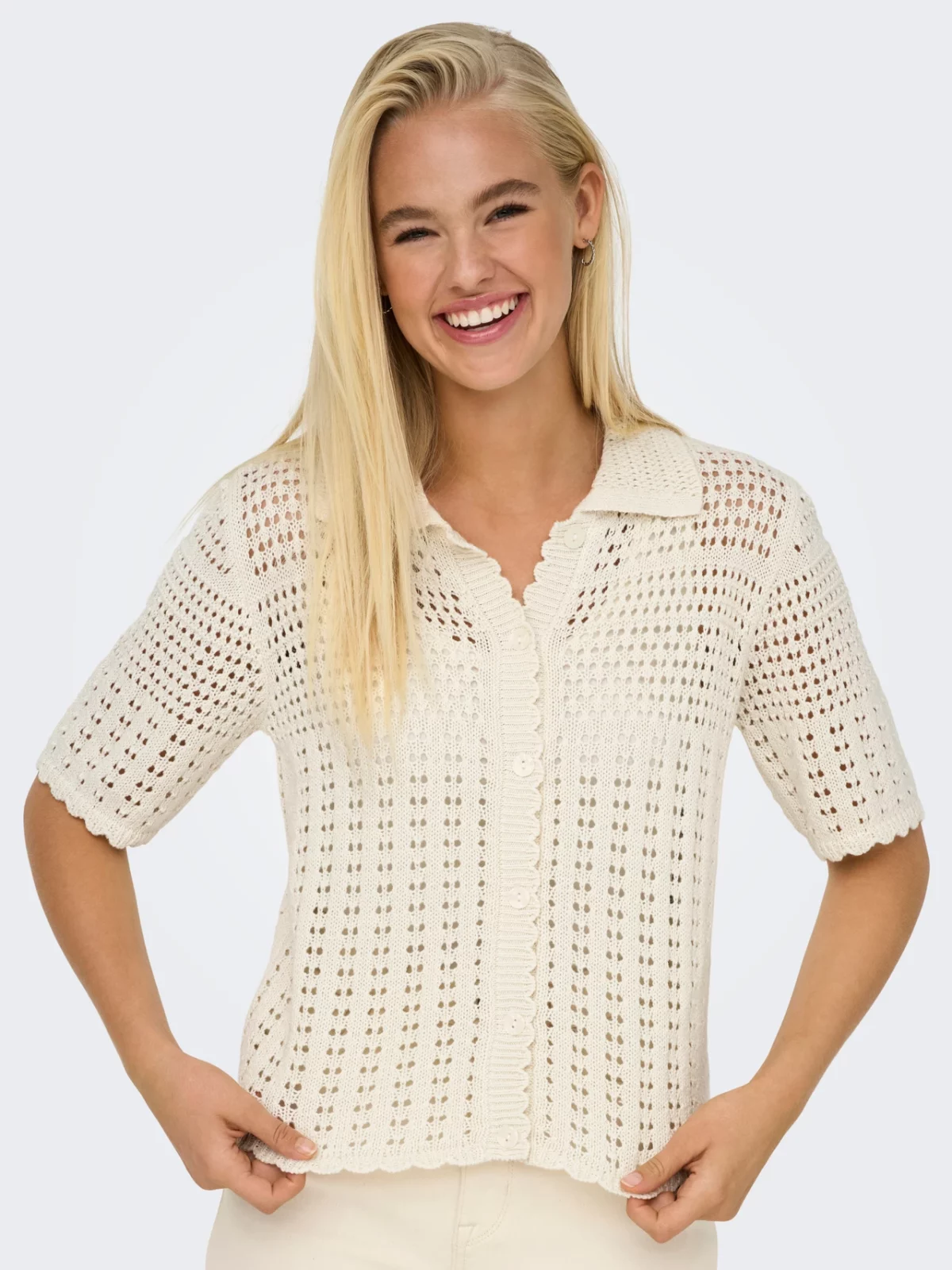 JDYROBIN 2/4 COLLAR CARDIGAN Birch - Bild 5
