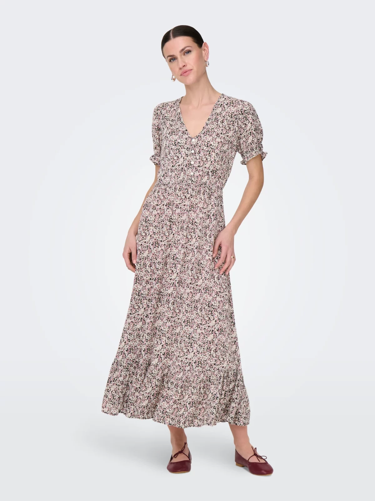 ONLCHIANTI S/S LONG DRESS Rainy Day - Bild 3