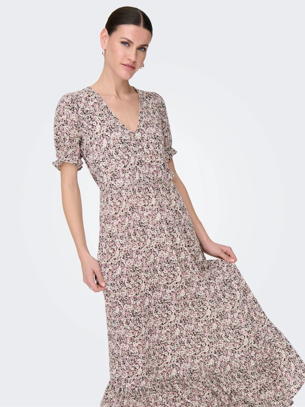 ONLCHIANTI S/S LONG DRESS Rainy Day - Bild 5