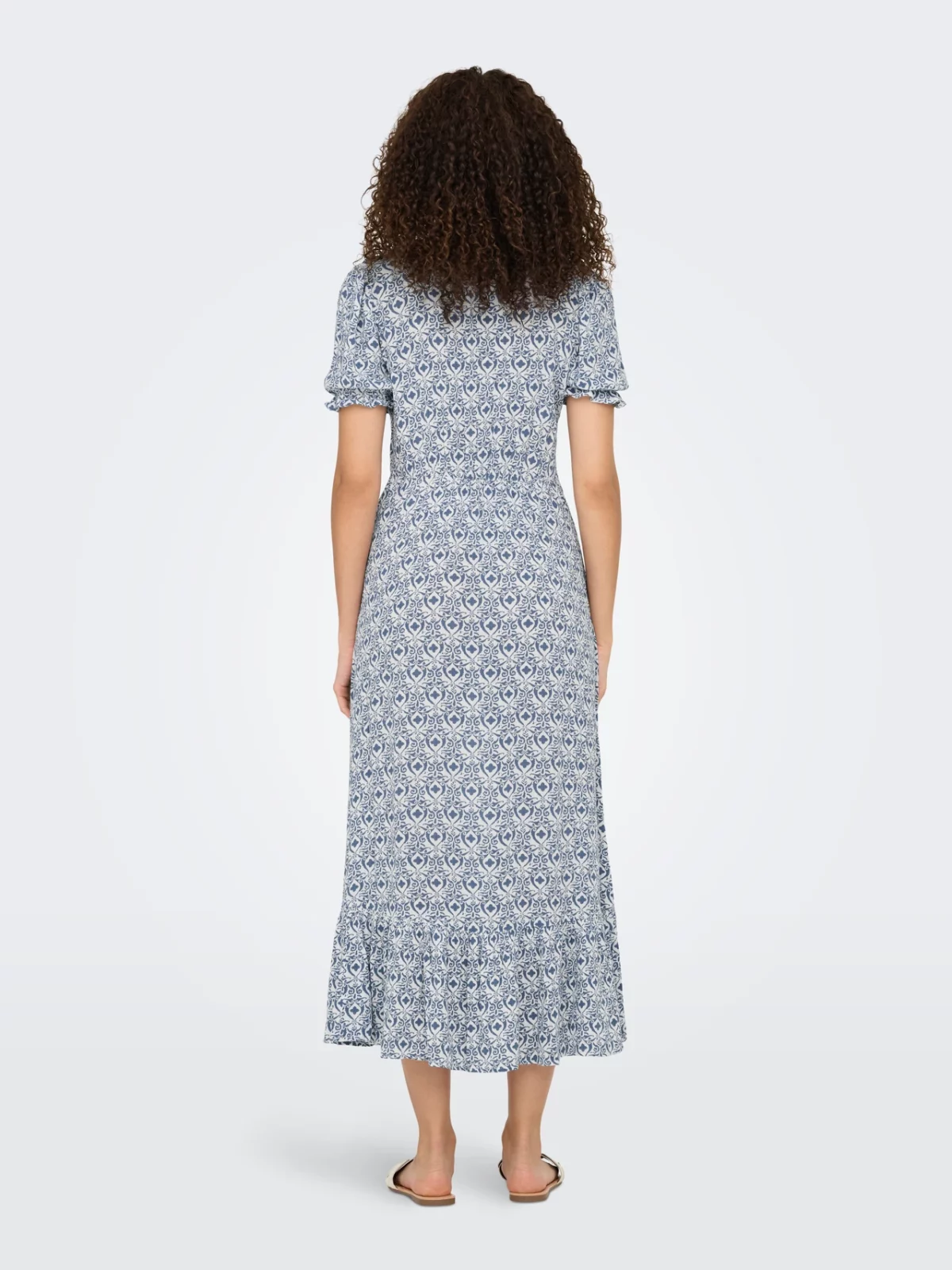 ONLCHIANTI S/S LONG DRESS Smith Blue Graphic
