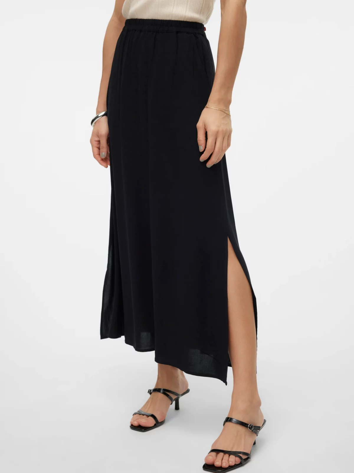 VMEASY JOY MAXI SLIT SKIRT Black - Bild 4