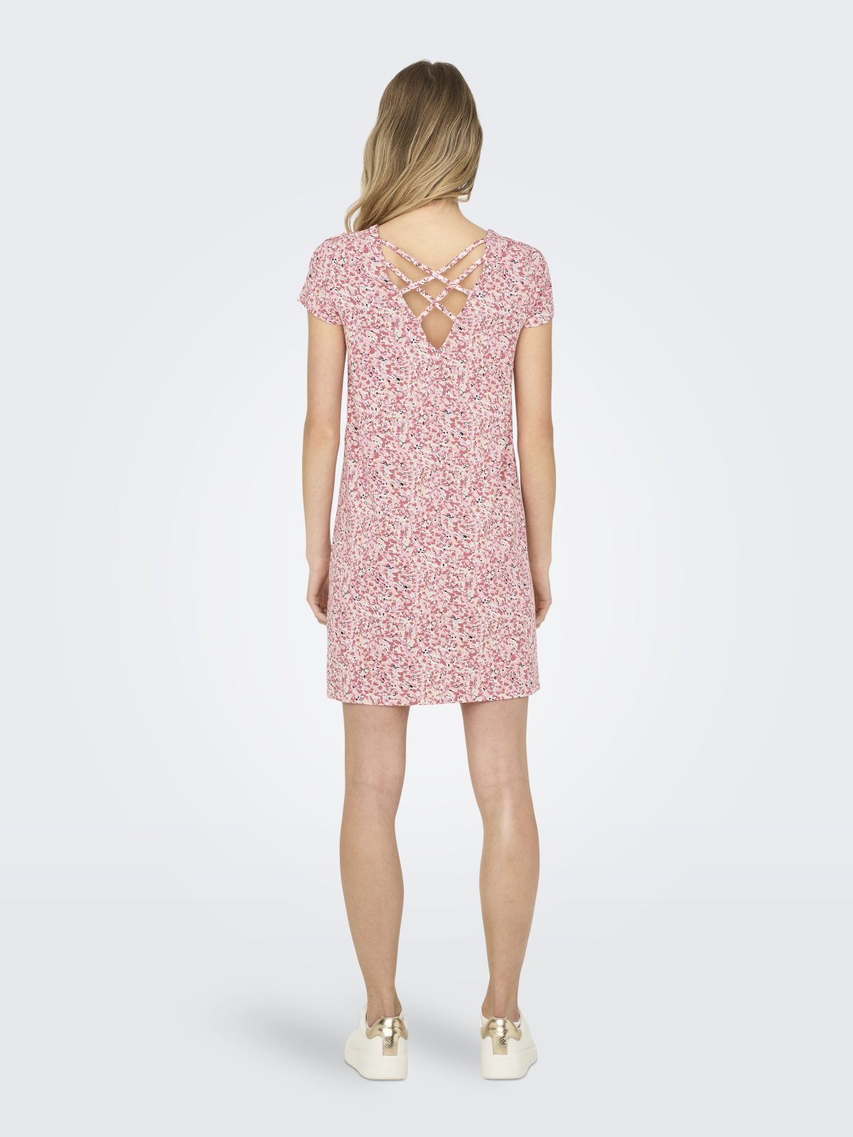 ONLBERA BACK LACE S/S DRESS Rose Smoke - Bild 4