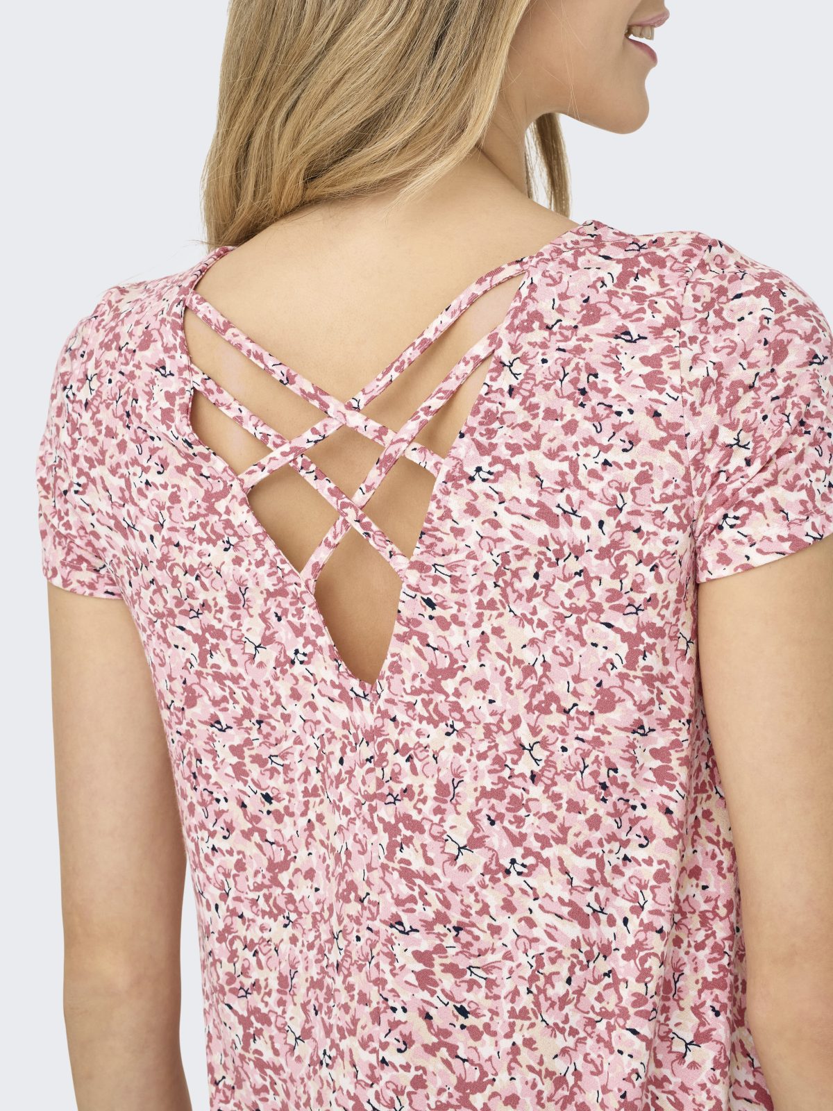 ONLBERA BACK LACE S/S DRESS Rose Smoke - Bild 5