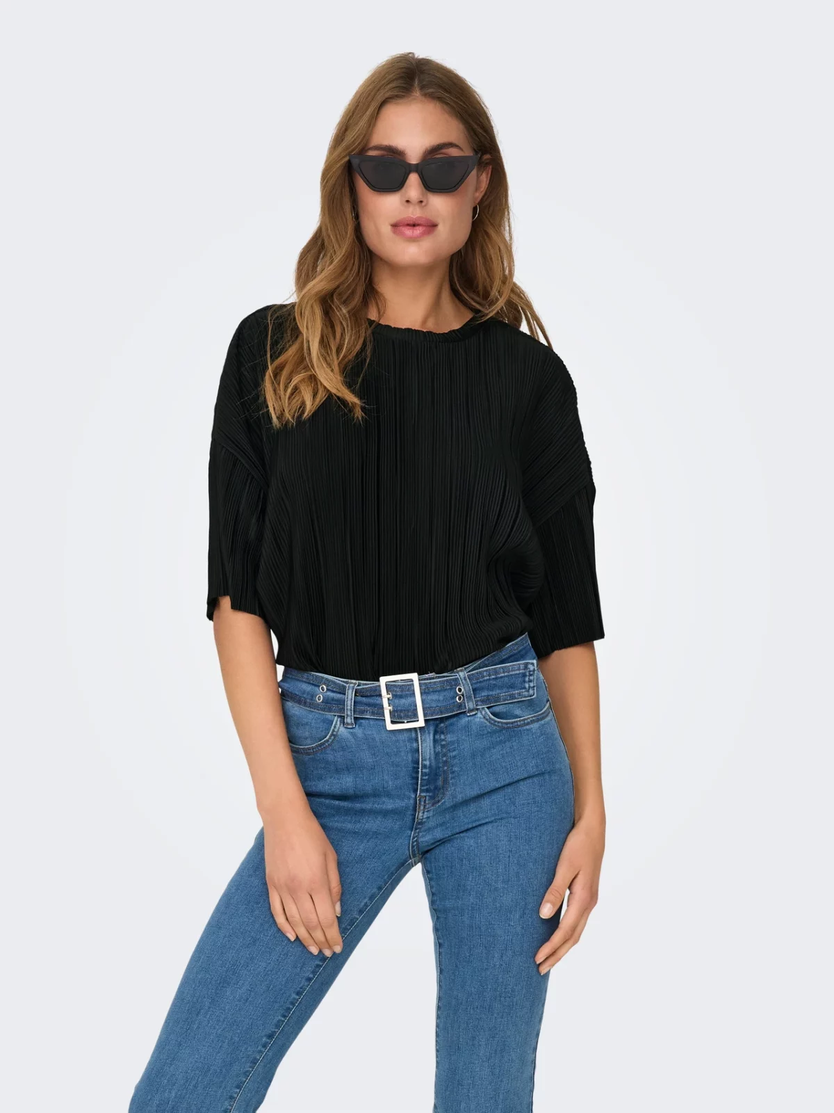 ONLRAVENNA S/S PLISSE TOP Black - Bild 2