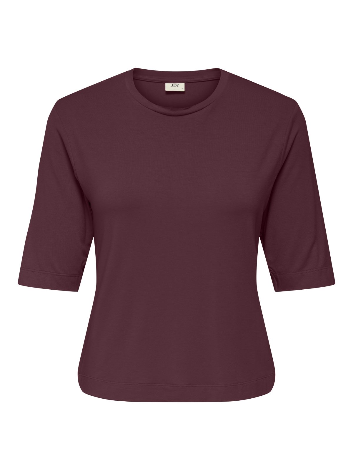 JDYMILA S/S LOOSE O-NECK TOP Maroon Banner